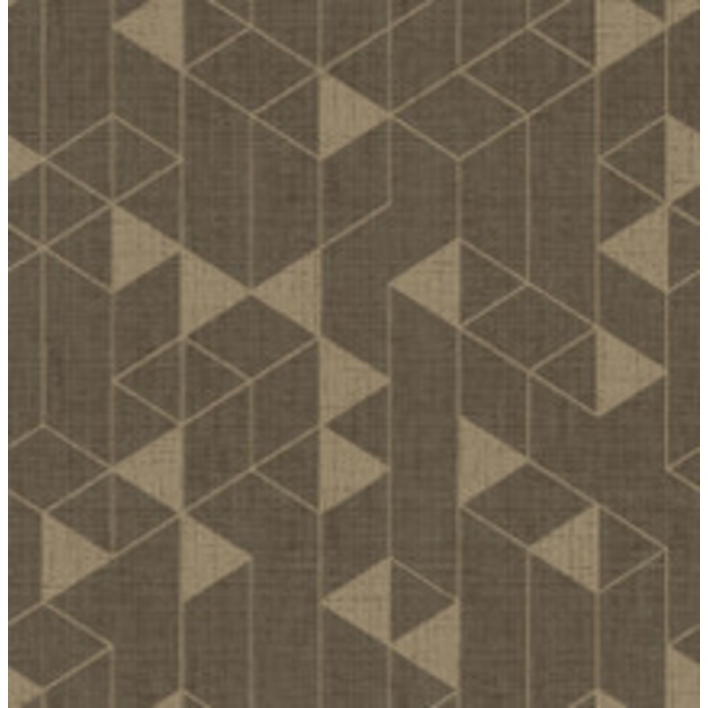 A-Street Prints Fairbank Chocolate Linen Geometric Wallpaper