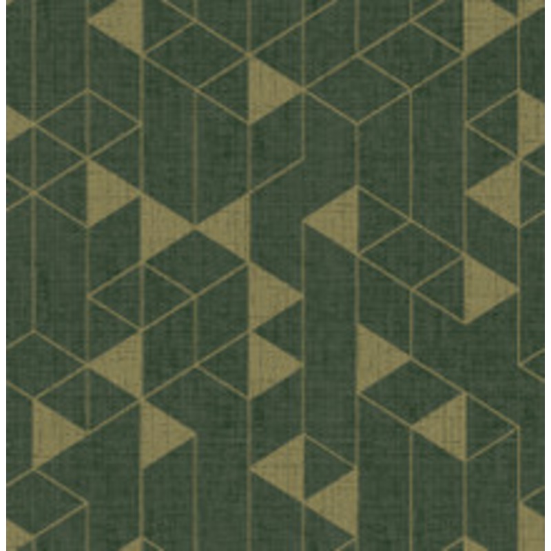 A-Street Prints Fairbank Evergreen Linen Geometric Wallpaper