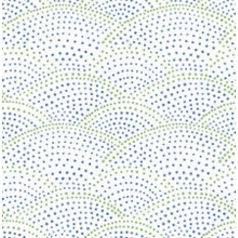 A-Street Prints Bennett Blue Dotted Scallop Wallpaper