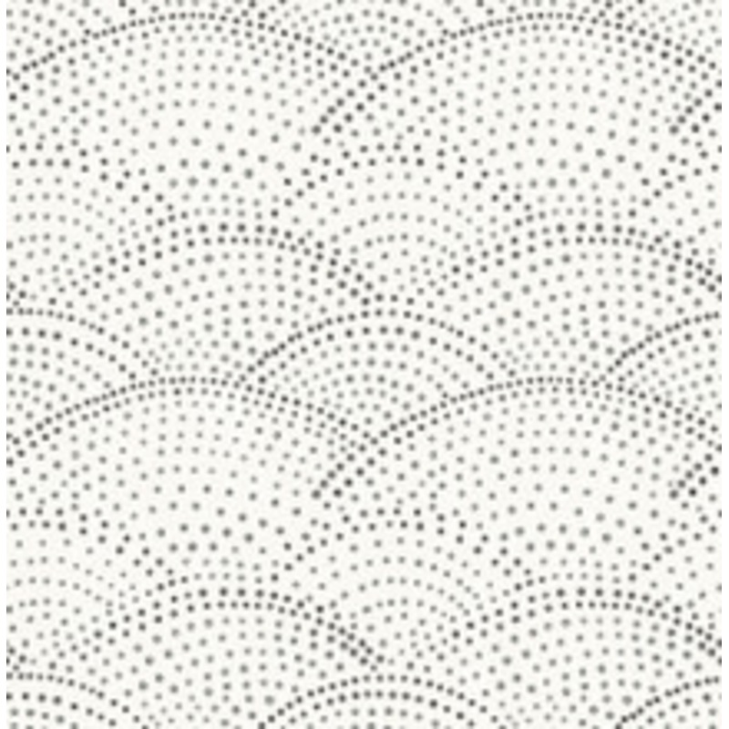 A-Street Prints Bennett Charcoal Dotted Scallop Wallpaper