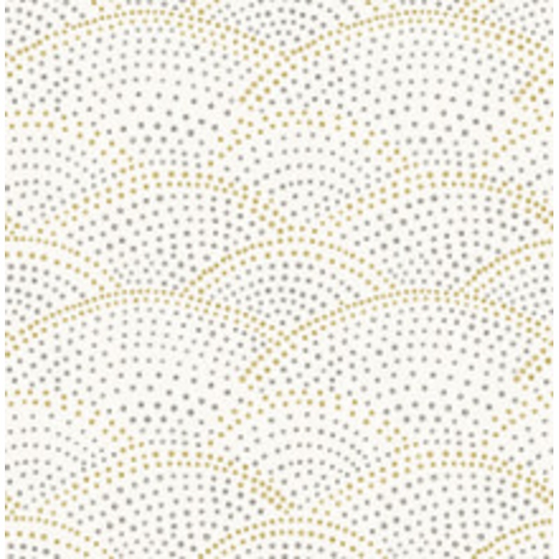 A-Street Prints Bennett Grey Dotted Scallop Wallpaper