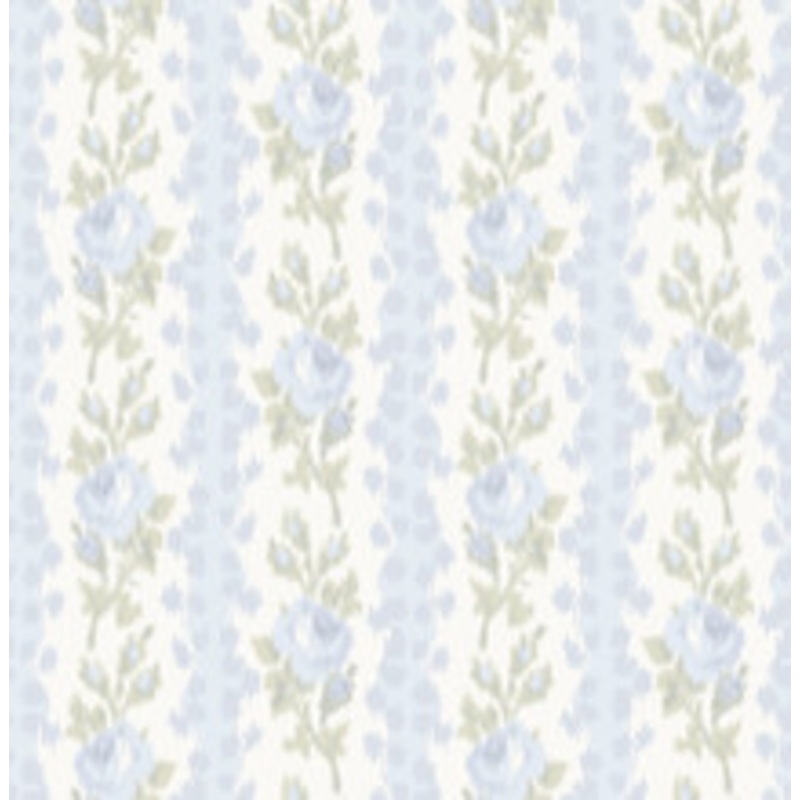 A-Street Prints Blooming Heirloom Blue Romance Rose Stripe Wallpaper