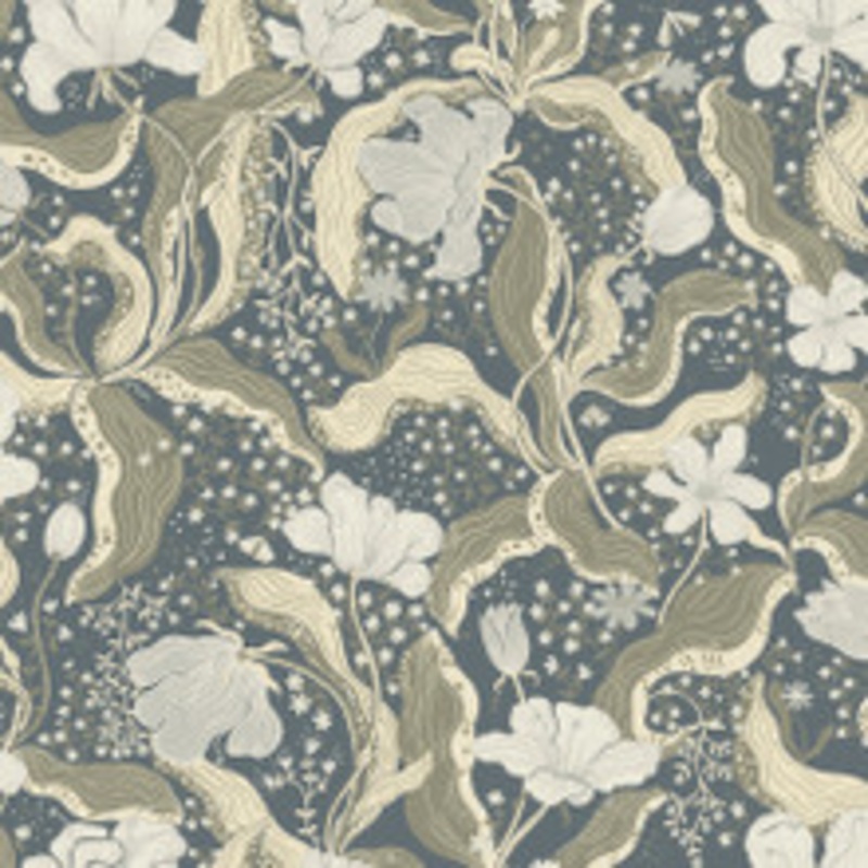 A-Street Prints Bodri Blue Tulip Garden Wallpaper