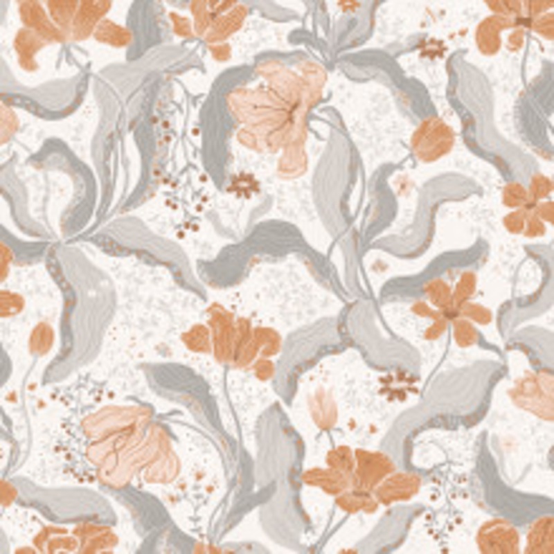 A-Street Prints Bodri Grey Tulip Garden Wallpaper