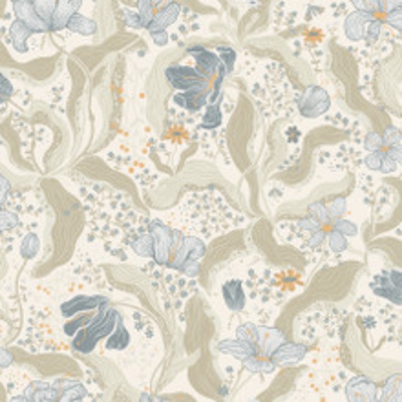 A-Street Prints Bodri Light Blue Tulip Garden Wallpaper