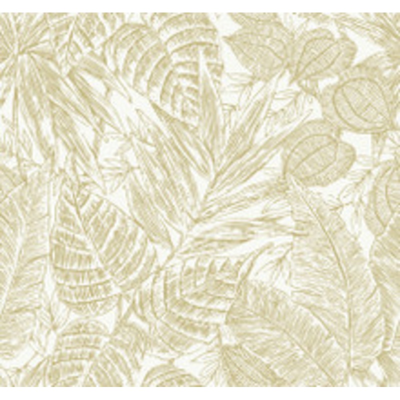 A-Street Prints Brentwood Yellow Palm Leaves Wallpaper
