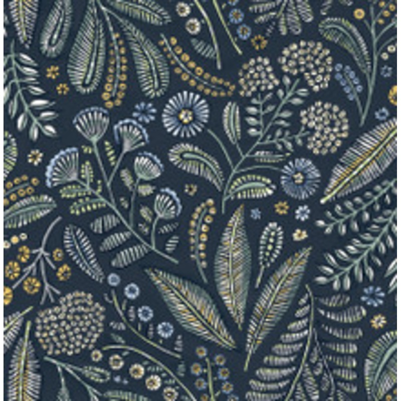 A-Street Prints Briar Navy Floral Wallpaper