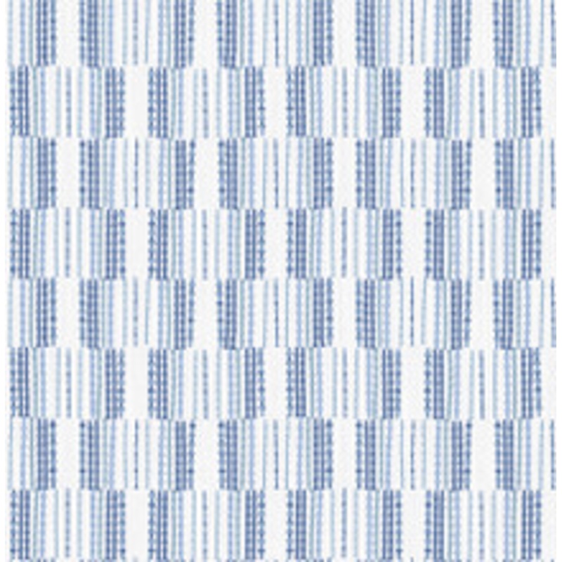 A-Street Prints Burgen Blue Geometric Linen Wallpaper