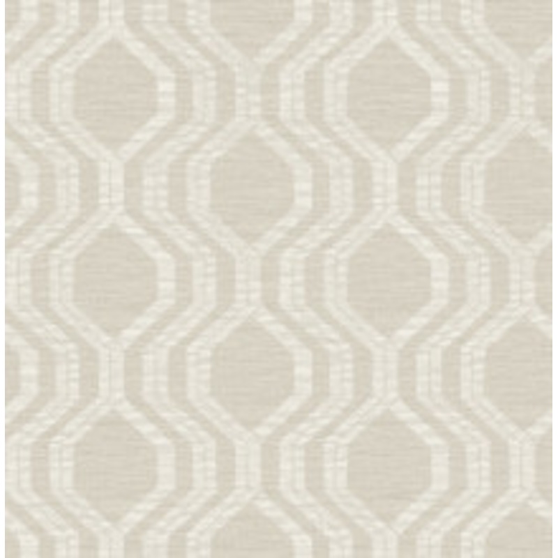 A-Street Prints Burton Neutral Modern Ogee Wallpaper