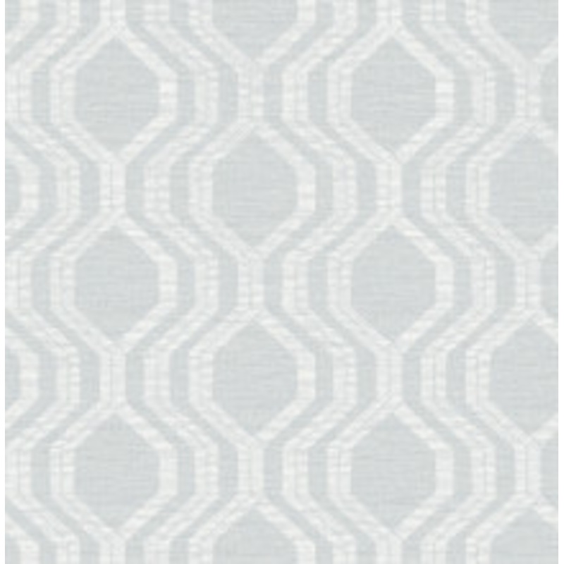 A-Street Prints Burton Pewter Modern Ogee Wallpaper