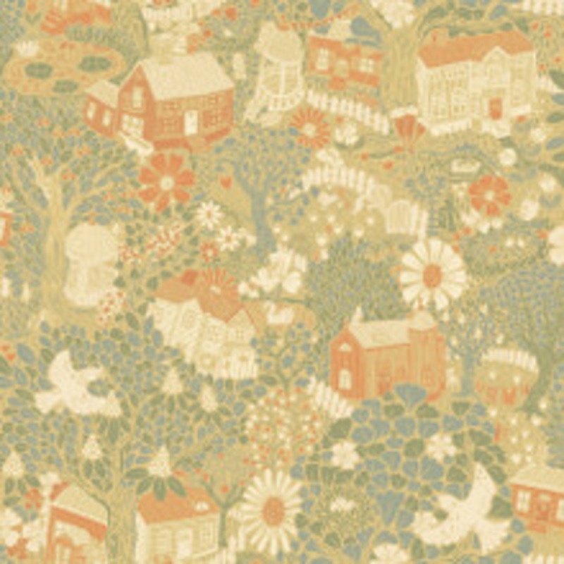A-Street Prints Bygga Bo Butter Woodland Village Wallpaper