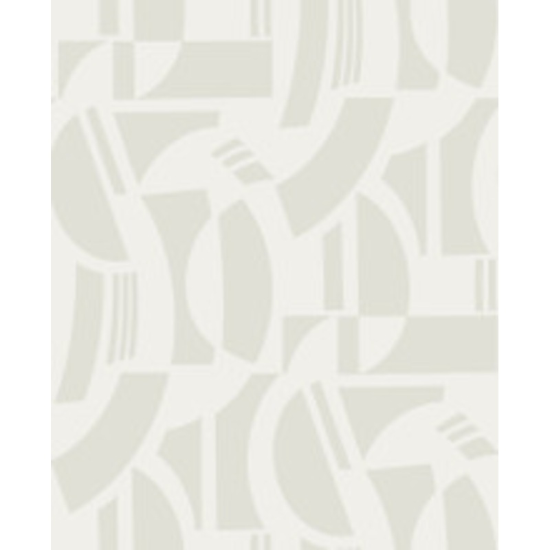 A-Street Prints Carter Cream Geometric Flock Wallpaper