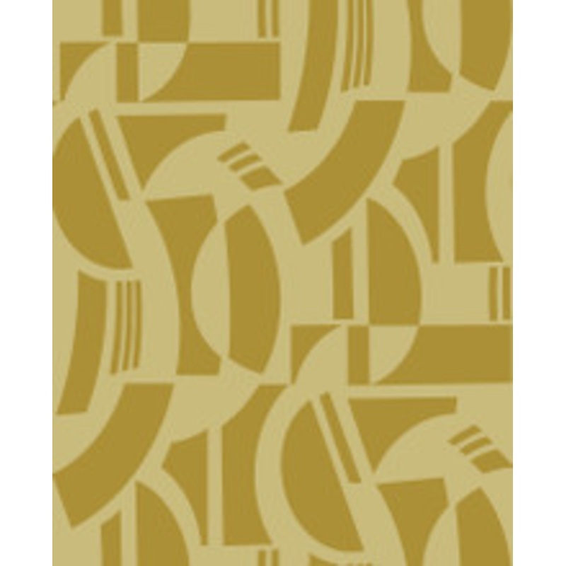 A-Street Prints Carter Gold Geometric Flock Wallpaper
