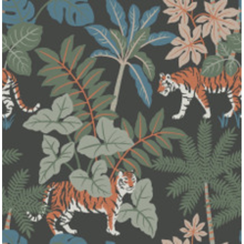 A-Street Prints Caspian Grey Jungle Prowl Wallpaper