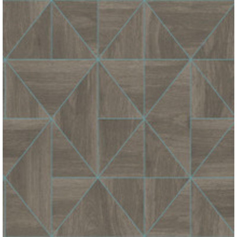 A-Street Prints Cheverny Coffee Geometric Wood Wallpaper