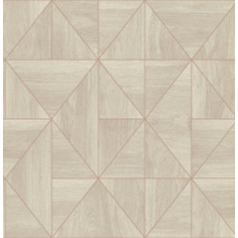 A-Street Prints Cheverny Cream Geometric Wood Wallpaper