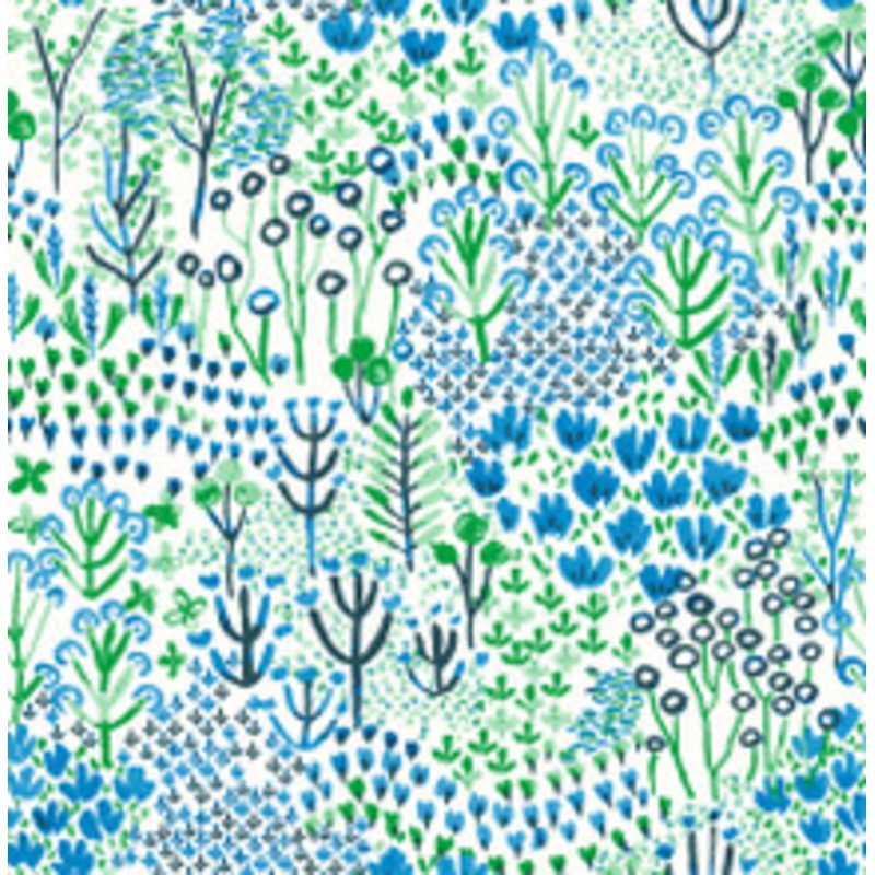 A-Street Prints Chilton Blue Wildflowers Wallpaper