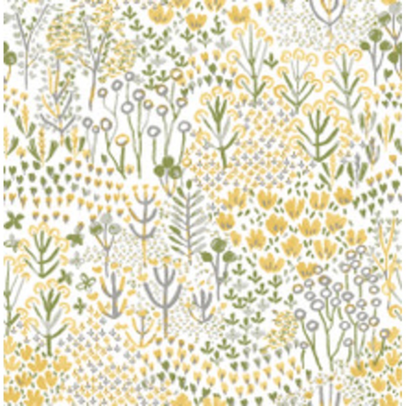 A-Street Prints Chilton Yellow Wildflowers Wallpaper