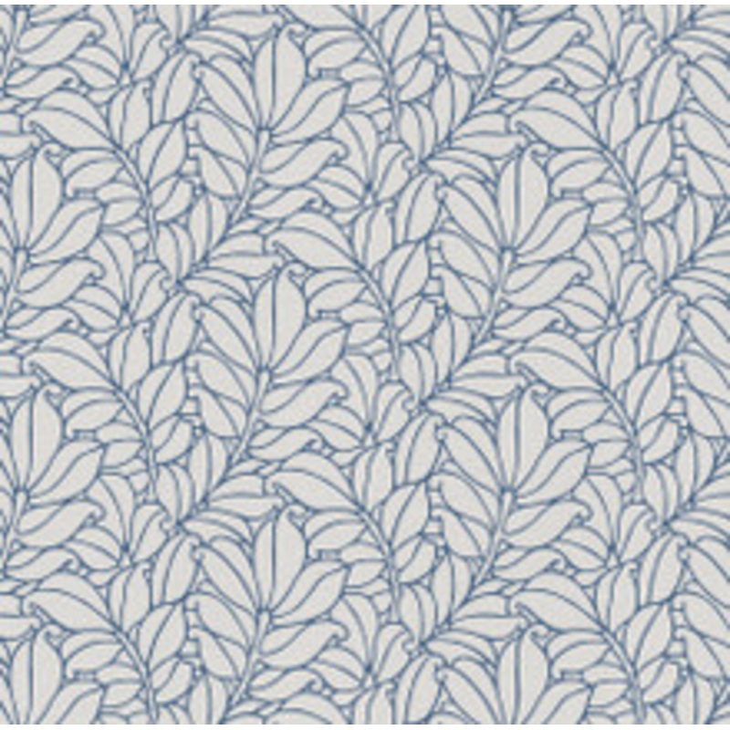A-Street Prints Coraline Blue Leaf Wallpaper
