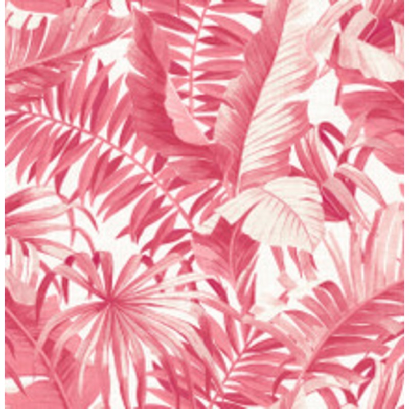 A-Street Prints Alfresco Pink Tropical Palm Wallpaper