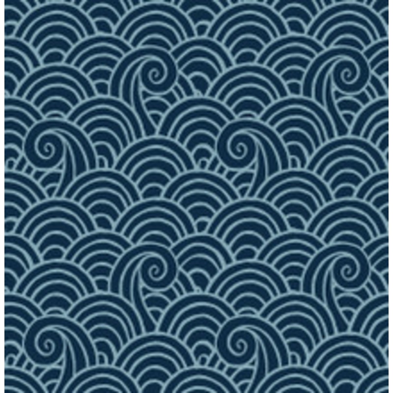 A-Street Prints Alorah Navy Wave Wallpaper