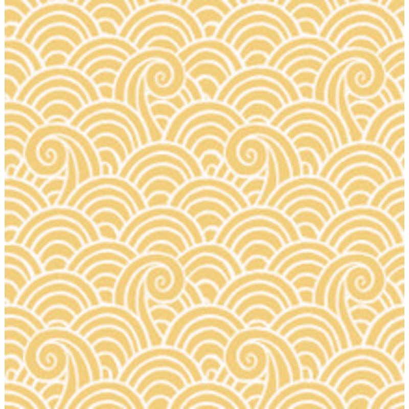 A-Street Prints Alorah Yellow Wave Wallpaper