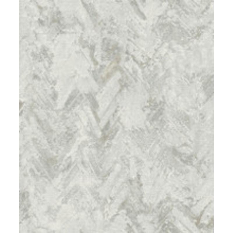 A-Street Prints Amesemi Light Grey Distressed Herringbone Wallpaper