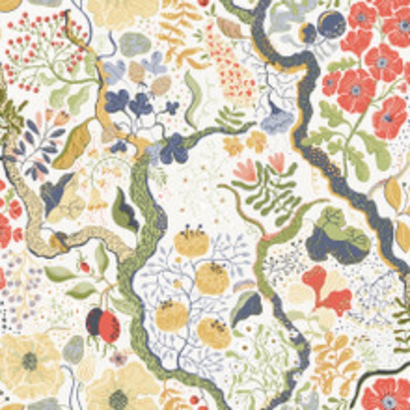 A-Street Prints Ann Green Floral Vines Wallpaper