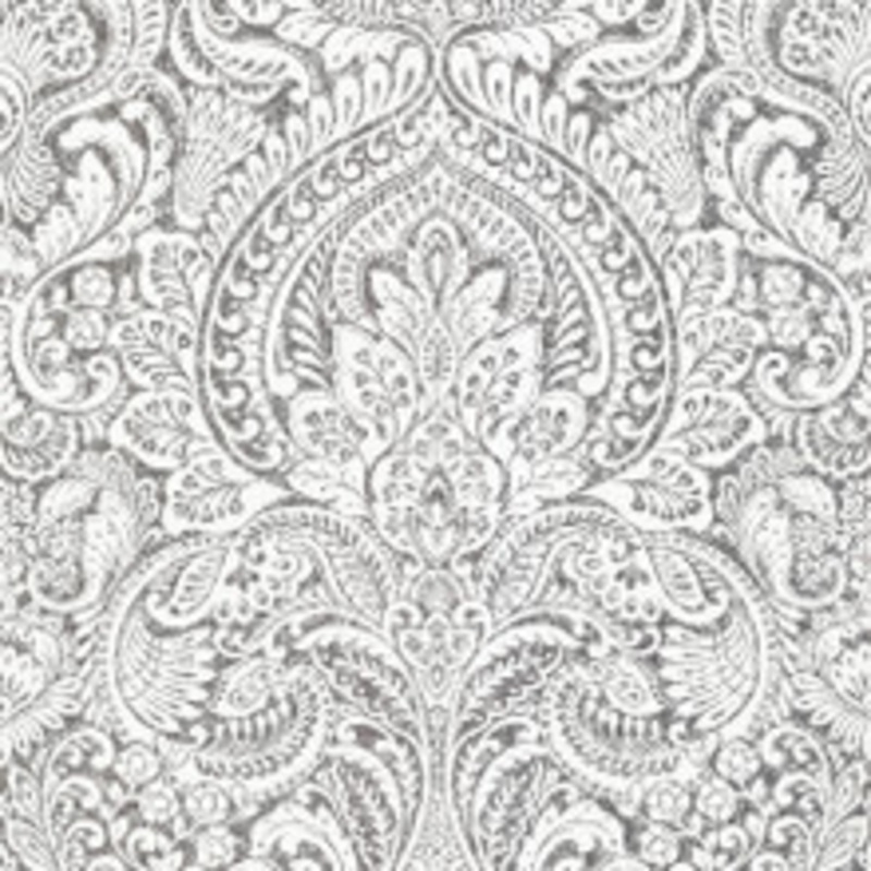 A-Street Prints Artemis Platinum Floral Damask Wallpaper