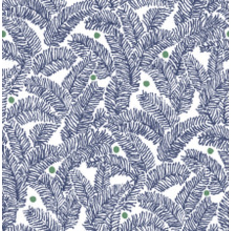 A-Street Prints Athina Navy Fern Wallpaper