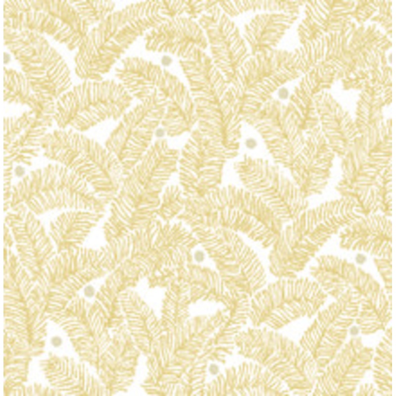 A-Street Prints Athina Yellow Fern Wallpaper