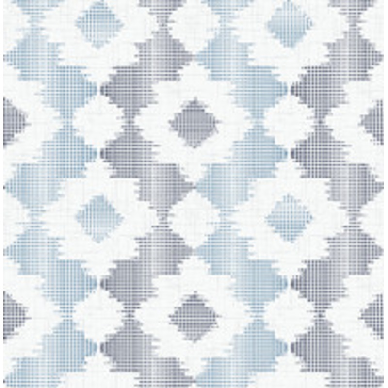 A-Street Prints Babylon Blue Abstract Floral Wallpaper
