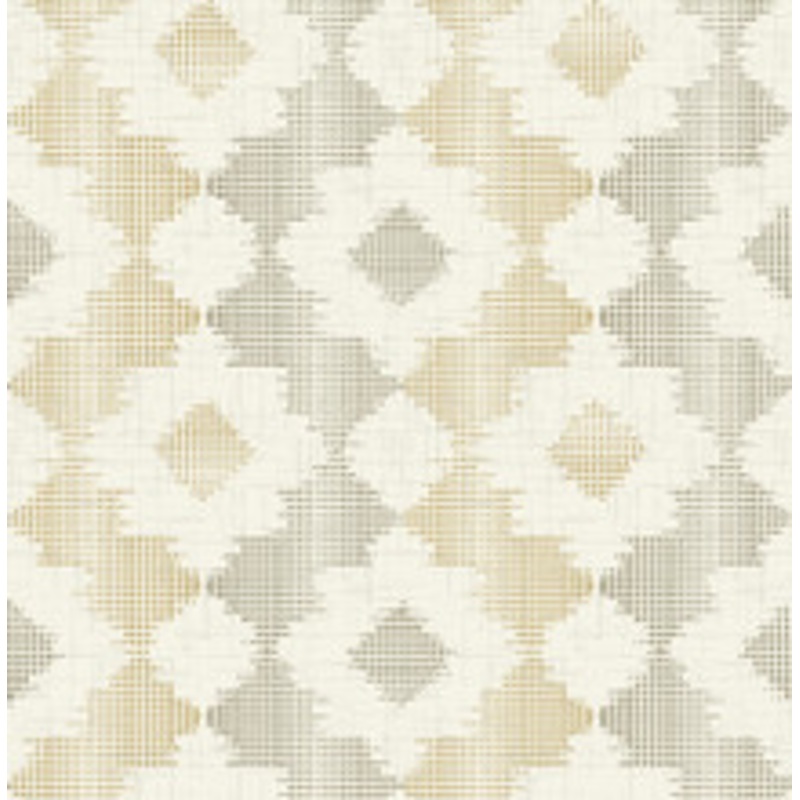 A-Street Prints Babylon Mustard Abstract Floral Wallpaper