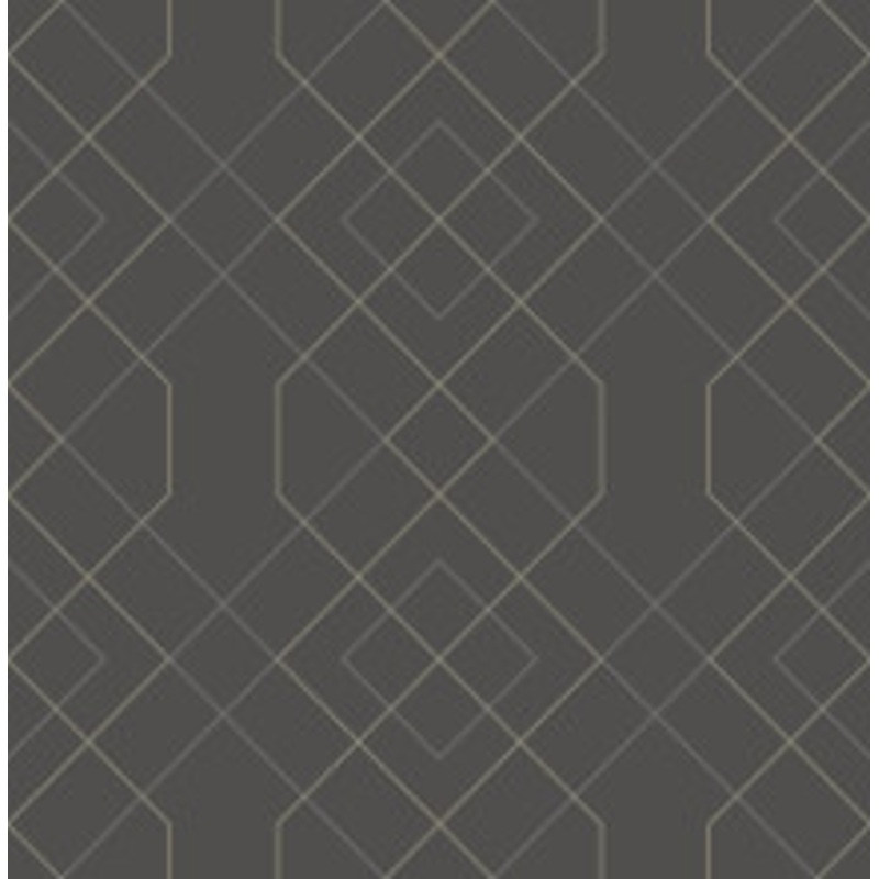 A-Street Prints Ballard Grey Geometric Wallpaper