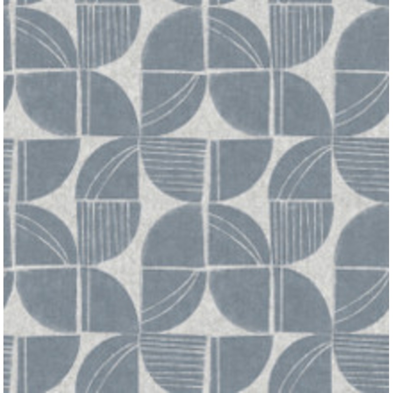 A-Street Prints Baxter Denim Semicircle Mosaic Wallpaper