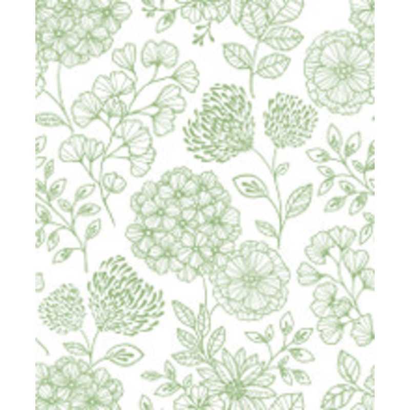 A-Street Prints Ada Green Floral Wallpaper