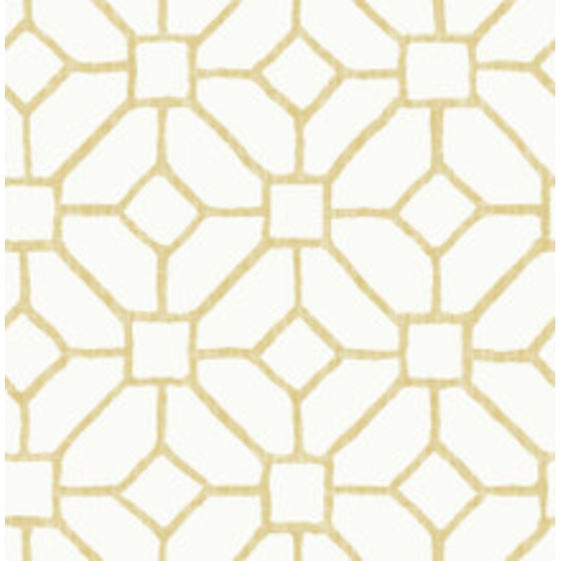 A-Street Prints Addis Gold Trellis Wallpaper