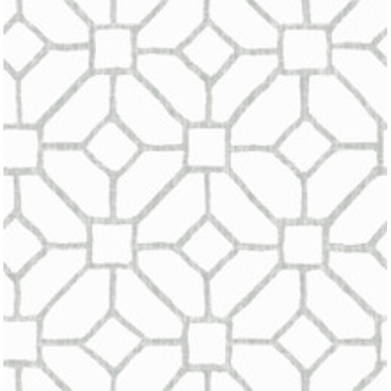 A-Street Prints Addis Grey Trellis Wallpaper