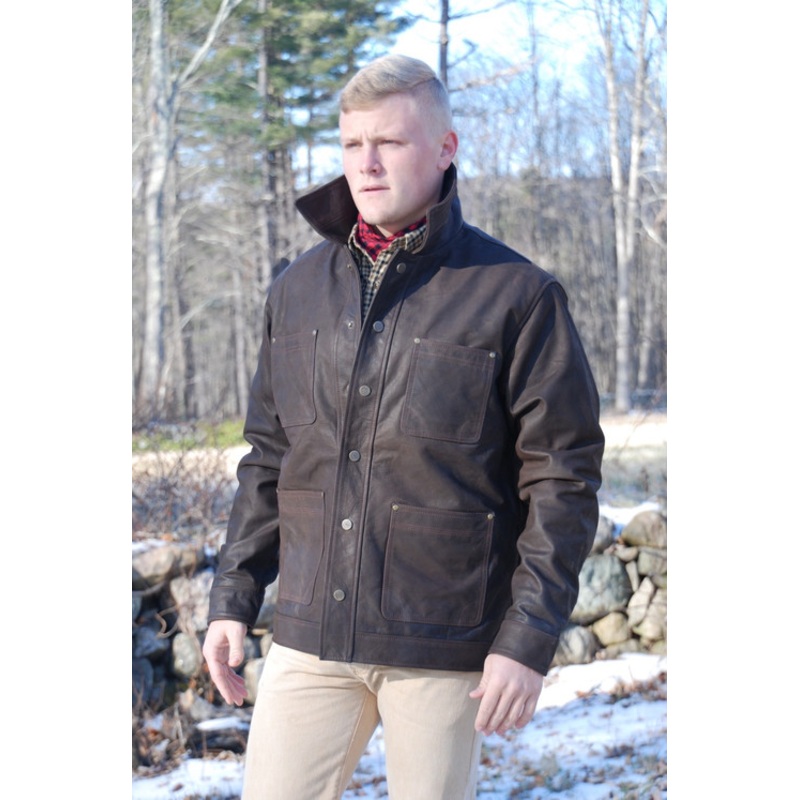Crofters Waxed Buffalo Jacket - Antique Brown