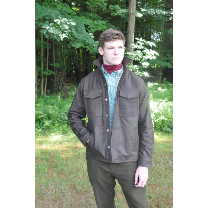 Cumberland Waxed Buffalo Over Shirt - Antique Brown