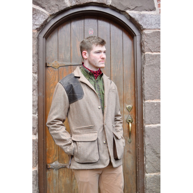 Estate Artemis Sports Jacket -Camel Houndstooth