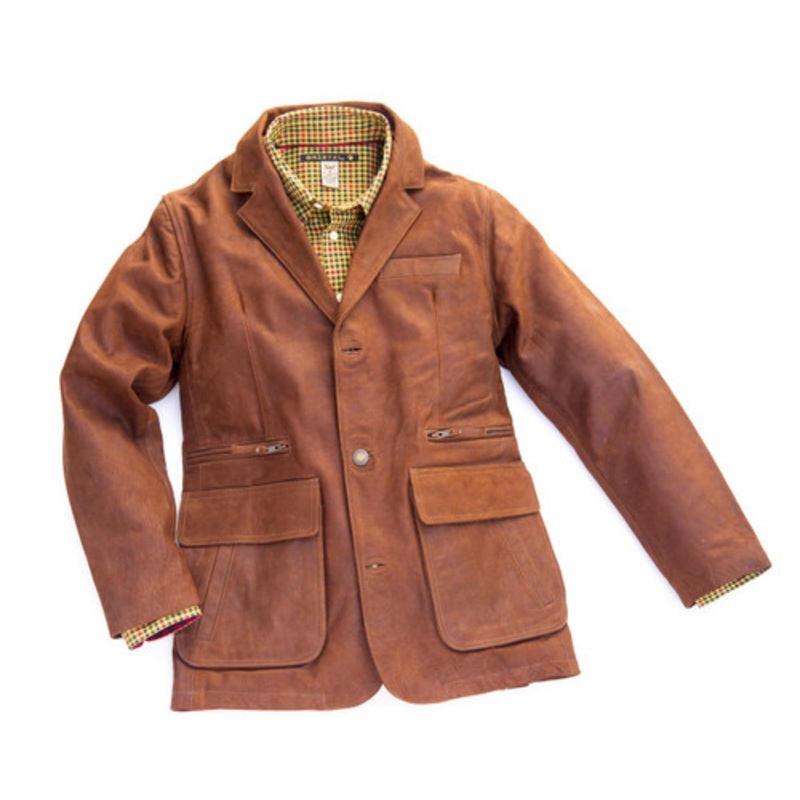 Exventurer Waxed Buffalo Sports Jacket - Chestnut Brown