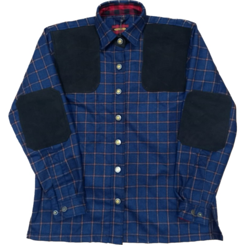 Grand Uplander Wool JacShirt - Imperial Blue Brick Pane