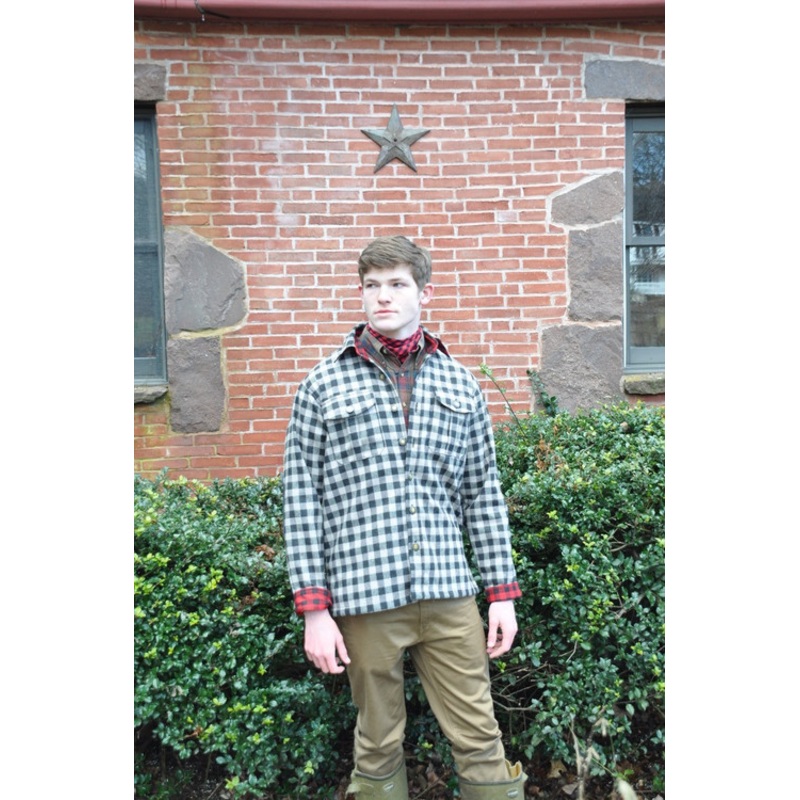Gunnison  Wool JacShirt - Tan & Brown Check