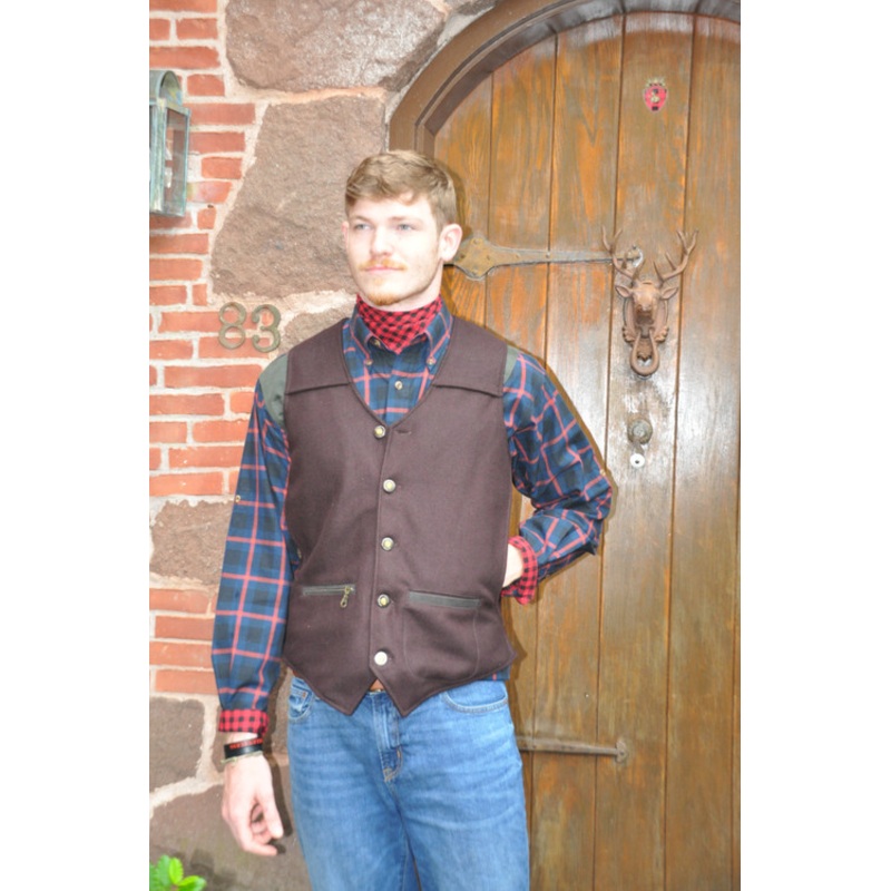 Litchfield Woodland Woolens Vest -Aubergine