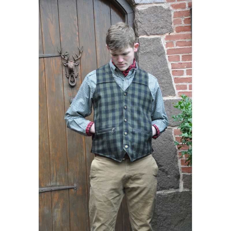 Litchfield Wool Vest - Green & Black Rob Roy Hunting Tartan