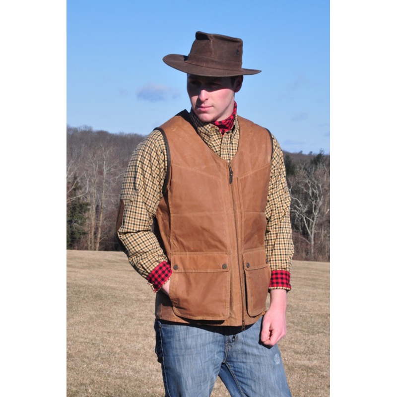 Storm Glen Waxed Cotten Gladwin Vest - Caramel