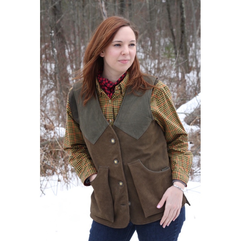Women's Artemis Nubuck Buffalo Vest - Brown