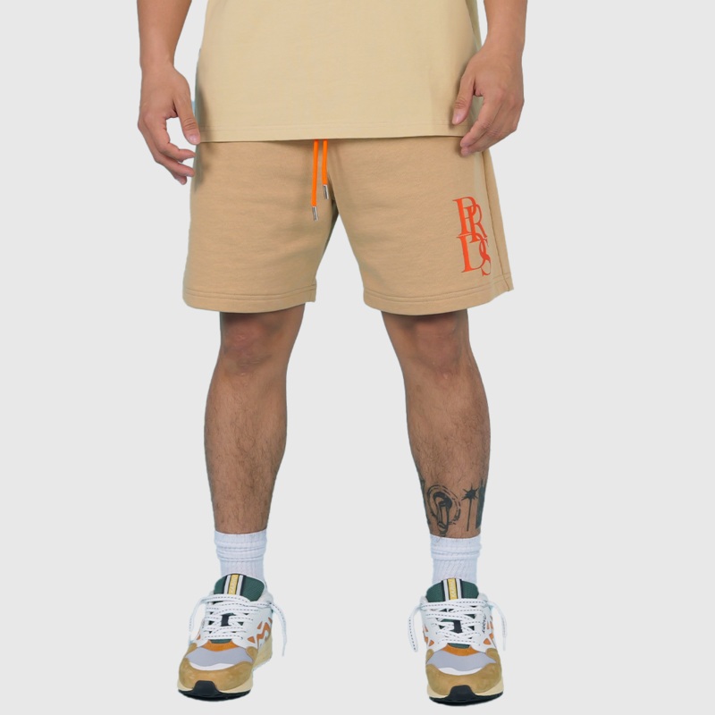SCRIPT FRENCH TERRY SHORTS CREAM