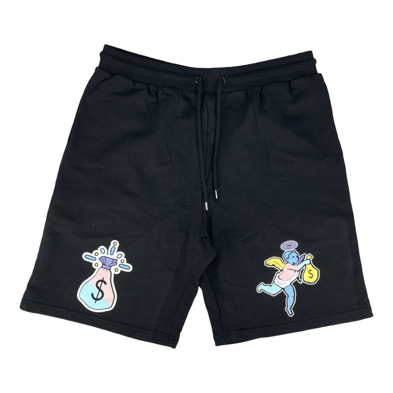 MONEY BAG ANGEL SHORTS BLACK